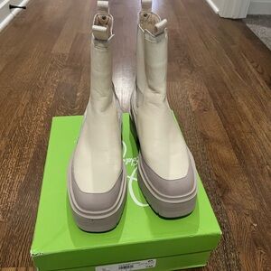 Sam Edelman Lulia Ivory Leather Boots